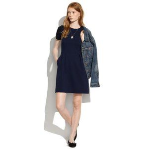 Madewell Gallerist Ponte Dress - Navy/Black